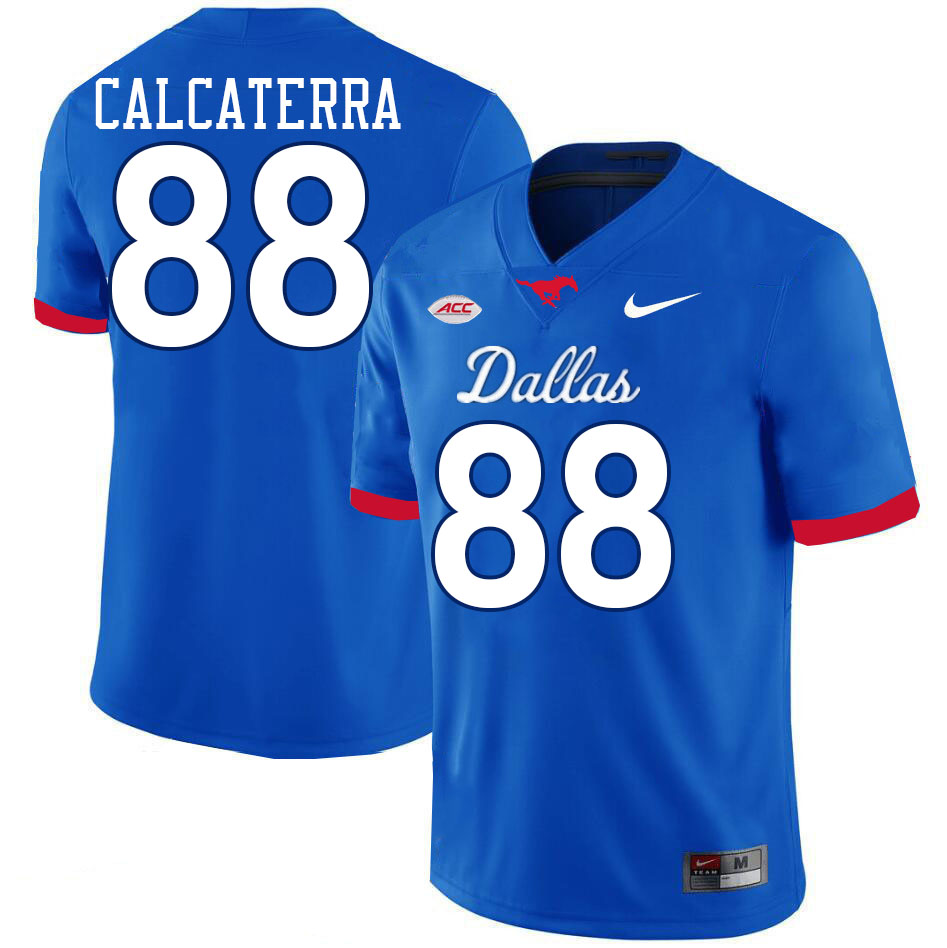 SMU Mustangs #88 Grant Calcaterra Jersey College Football Uniforms-Dallas Royal